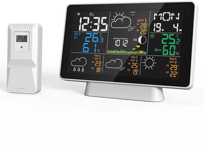 Draadloos Weerstation Binnen en Buiten met Weersvoorspelling, Barometer en WiFi