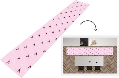 Keukenloper - Loper keuken - Vogel - Patronen - Roze - 300x50 cm - Keukenloper vinyl