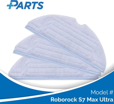 Roborock S7 Max Ultra Dweilpads (3 Stuks, Plus.Parts® alternatief voor 8.02.0081)