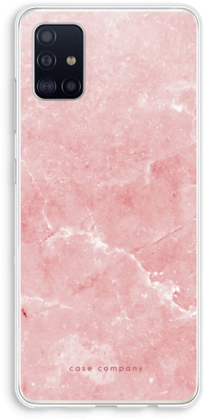 Case Company® - Hoesje geschikt voor Samsung Galaxy A51 4G hoesje - Roze marmer - Soft Cover Telefoonhoesje - Bescherming aan alle Kanten en Schermrand
