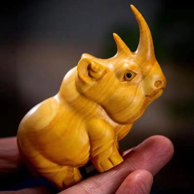 Handgesneden Hout Houten Product Neushoorn Nijlpaard Olifant Kamer Huisdecoratie Auto Ornamenten Decoratie Sculpturen & Beeldjes Kawaii