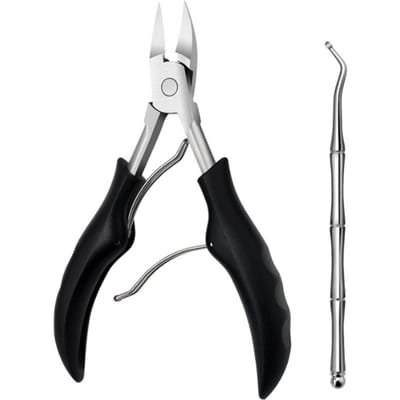 2 stuks Ingegroeide teennagel gereedschapsset Roestvrijstalen nagelriemtang Ingegroeide nagels knipper lifter