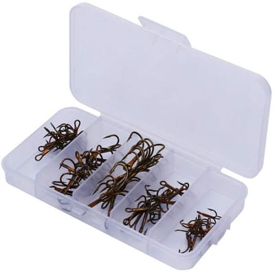 Dailygoods- Drillingshaken 50 Delen - Koolstofstaal - Hengelset - Tackle Box - Vissen - Accessoires - Vishaken