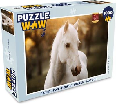 Puzzel Paard - Zon - Herfst - Dieren - Natuur - Legpuzzel - Puzzel 1000 stukjes volwassenen