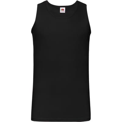 Fruit of the Loom Unisex Adult Valueweight Athletic Tank Top (Zwart)