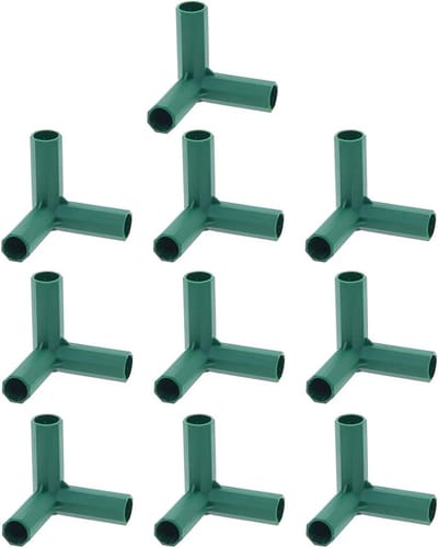 Broeikas Frame Connectoren - Kas Onderdelen - Kas Bouwen - Versterkte PP Constructie - 10 stuks - Groen