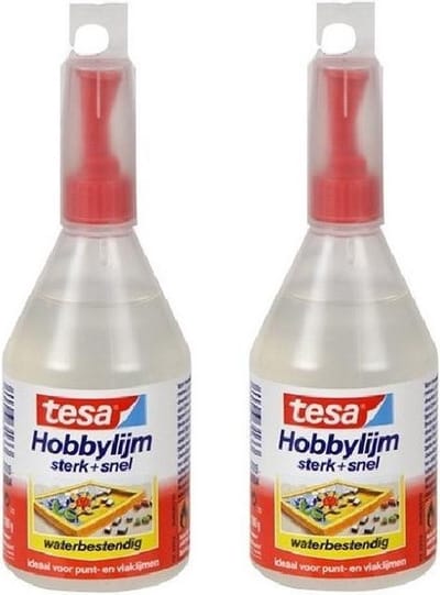 Tesa hobbylijm - 2x - 90 gram - hobby - knutselbenodigdheden - lijm - Plakken/lijmen - Knutselen - Alleslijm - Knutsellijm voor kinderen