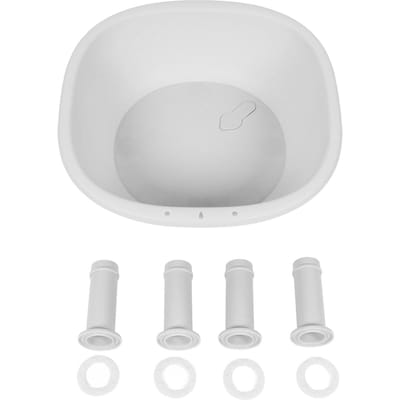 Zitbadzitje voor postpartum verzorging aambeien antislip diepere kom afgesloten afvoeraansluiting ophangbaar wit