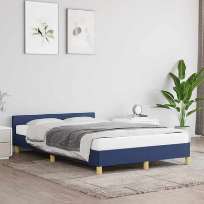 vidaXL - Bedframe - met - hoofdeinde - zonder - matras - 120x200 - cm - stof - blauw