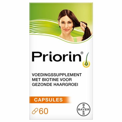 Priorin Capsules | 60 stuks | Haar Vitamines | Voedingssupplement met Biotine, Vitamine B5, Gierstextract en L-cystine | Ondersteunt Gezonde Haargroei van Binnenuit | Versterkt Haarwortels | voor Sterk, Vol en Gezond Haar