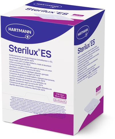 Sterilux ES gaaskompres steriel 8-laags 7,5x7,5cm 25x2 stuks