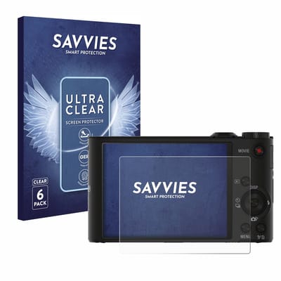 Savvies - Screenprotector voor Sony Cyber-Shot DSC-WX300 / WX350 - Folie Beschermfolie transparant 6 Stuks