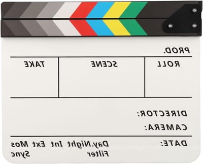 Professionele Filmklapper voor Regisseurs, Duidelijke Geluidsweergave, Geschikt voor TV Series en Films, Inclusief Pen en Gum