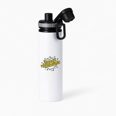 Hacebo® - Super verloskundige waterfles met draaidop grijs - Verloskundige - dokter - werk - afscheidscadeau - verjaardagscadeau - kado - water fles - 850ML