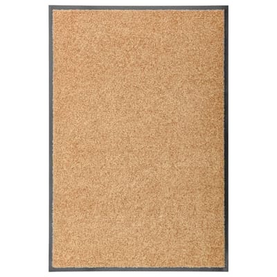 vidaXL - Deurmat - wasbaar - 60x90 - cm - crème