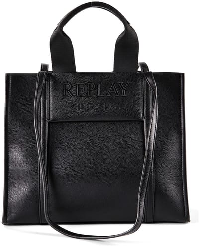 REPLAY handtas Handbag Black zwart
