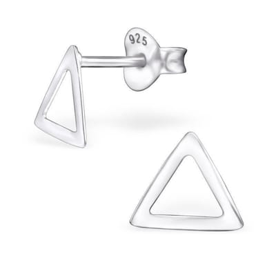 Aramat Jewels | Oorbellen | Zilveren Driehoek Oorbellen Geometrisch – 925 Zilver | Zilver-8mm | | | Zilver | Kinderen, Volwassenen | Verkleurd niet