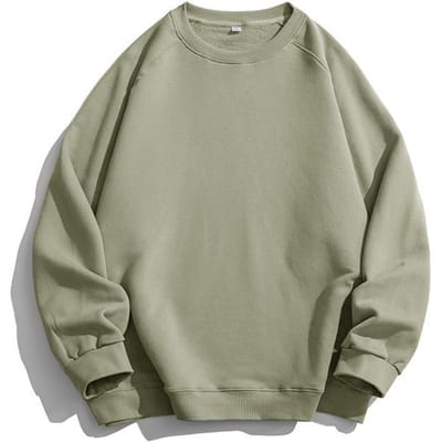 T-shirt Lourd à Manches Longues Couleur Bonbon pour Homme Printemps et Automne Ample Col Rond Coton avec T-shirt de Corps Blanc Pur 3XL gray