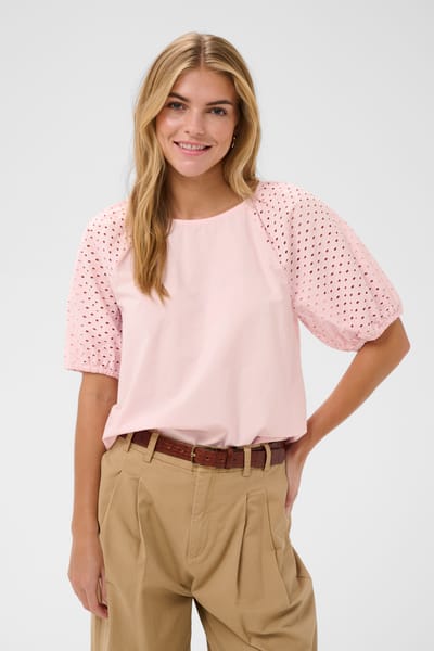 Saint Tropez PalaSZ SS Blouse Dames Blouse - Chalk Pink