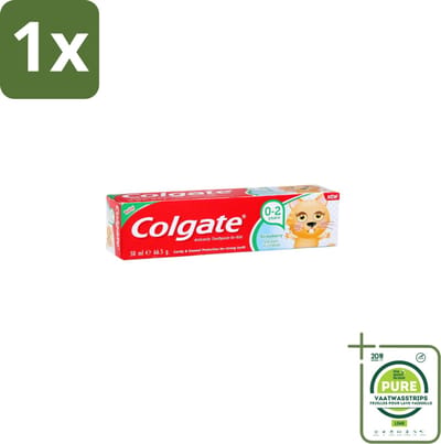 1 x Colgate - Aardbeismaak - Kindertandpasta - Voor 0 tot 2 jaar oud - 50ml - Baby Tandpasta - Kindertandpasta - Aardbeismaak - Tandenpoetsen Voor Kinderen - Gaatjes Voorkomen