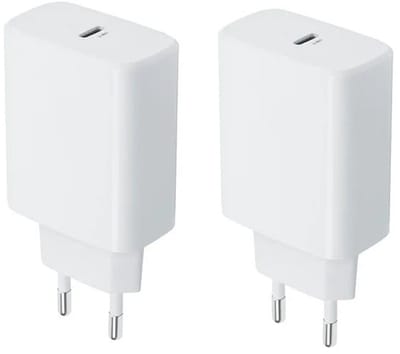 2 stuks OneOne 25W super snellader. Witte oplader met USB C. PD en Quick Charge lader adapter past op Google Pixel 7, 7 Pro, 8, 8a, 8 Pro, 9, 9 Pro, 9 Pro XL, 9 Fold, 10, 10 Pro, 10 Pro XL, 10 Fold, C, XL