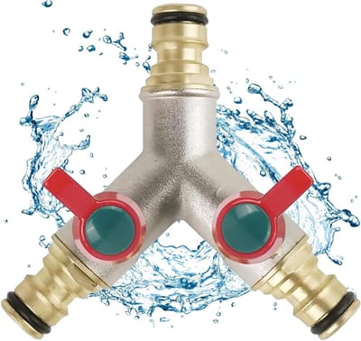 Tuin slang splitter met Y-vormige aansluiting voor waterverbinding, irrigatie en schoonmaakwerkzaamheden