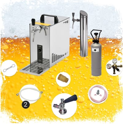 Complete set,Tapsysteem, Biertap, PYGMY 25, 1-tapkraan, 35 liter/uur , Biertap, Beertender, Thuistap, Bierkoeler, Green Line .