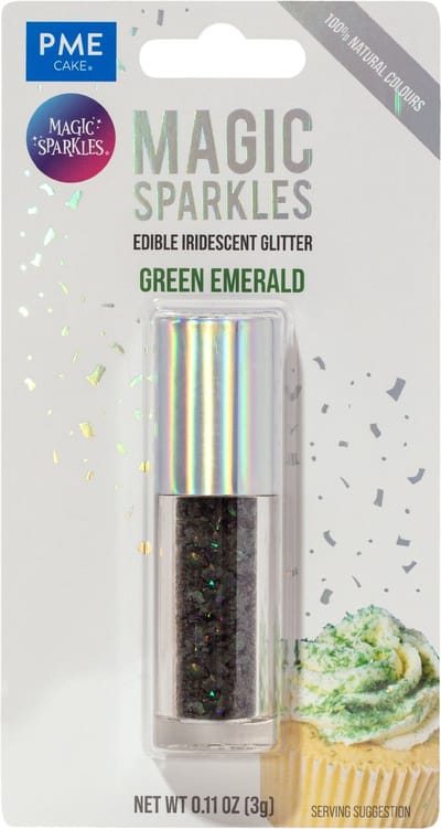 Magic Sparkles Edible Glitter – Green Emerald (3g)