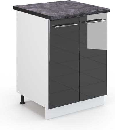 Vicco Fame-Line Keukenonderkast – 60 cm, WB Antraciet Antraciet Hoogglans