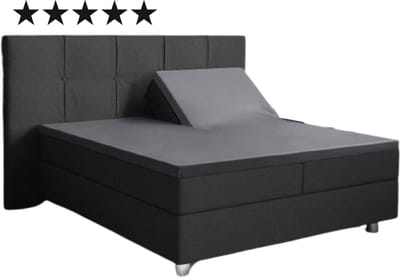 Droomtextiel Splitopper Hoeslaken Antraciet - 140x200 cm - Katoen - Single Split - Hoogwaardige Kwaliteit -