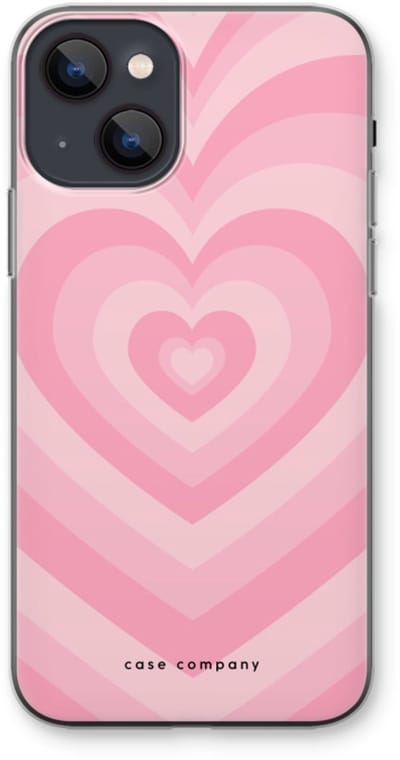 Case Company® - Hoesje geschikt voor iPhone 13 mini hoesje - Hart Roos - Soft Cover Telefoonhoesje - Bescherming aan alle Kanten en Schermrand