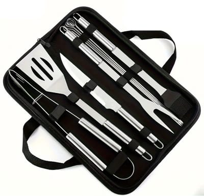 Nivard Barbeque Set - Barbecueset - Barbecue - Barbecues - BBQ - Tangenset - Vleeset - Accessoires - Zomer - 10 stuks