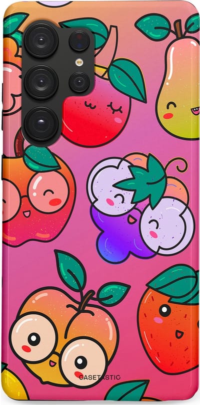Casetastic Hoesje Geschikt voor Samsung S25 Ultra - Stijlvolle Beschermende Duo-layer Case - Fruitige Grapjes