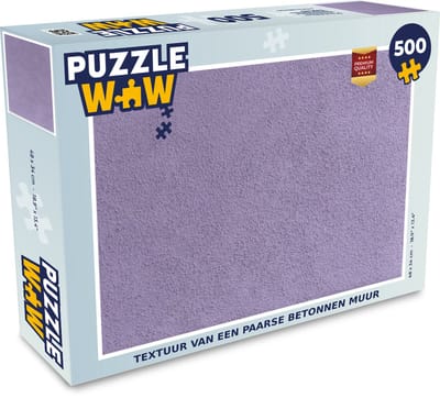 Puzzel Paars - Beton print - Muur - Legpuzzel - Puzzel 500 stukjes