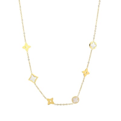 Michelle Bijou - Inspired Luxe Gooflife Ketting - Stainless steel - Goud