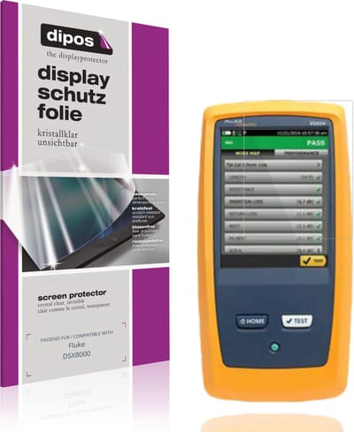 dipos – 4x Beschermfolie geschikt voor Fluke DSX8000 | Krasbestendige & heldere Screenprotector Ultra-Thin