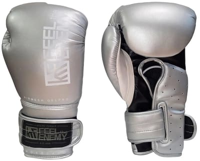 Krf Feel The Enemy Undercard Arimesh Gelpro Bokshandschoenen Zilver 14oz