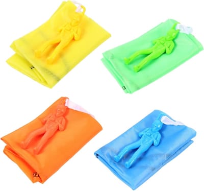 Parachute Speelgoed - Vliegend Speelgoed - Buiten Spelen - Imiteert Principe - 6 Stuks - Diverse Kleuren