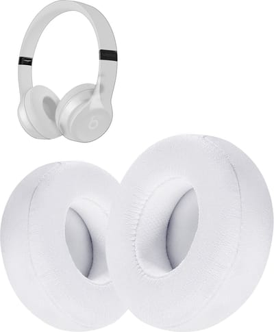 Oorkussens geschikt voor Beats By Dr. Dre Solo 2.0/3.0 wireless - Koptelefoon oorkussens voor Beats Solo wit