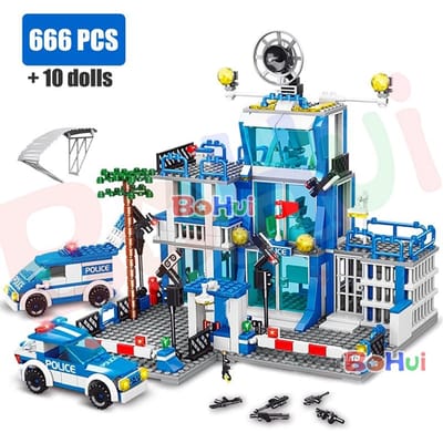 Haute Qualité Swat Haute Qualité Police Espace installation Style Armée Zone Urbaine Ensemble de construction Kit de collection Haute Qualité Prison Haute Qualité Voiture