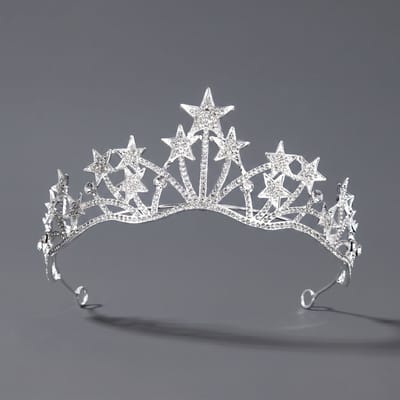 Kroon voor dames-Prinsessenkroon-Diadeem-Kroon-Strass-Elegant en Duurzaam - Geschikt voor Verschillende Gelegenheden-Haarsieraad-Stijl 36