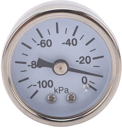 Dailygoods- Vacuümdrukmeter 1/8 Inch - Roestvrijstalen Manometer - Vloeistofgevuld - Nauwkeurige Meting - Sterke Behuizing - Voor Pneumatische Componenten
