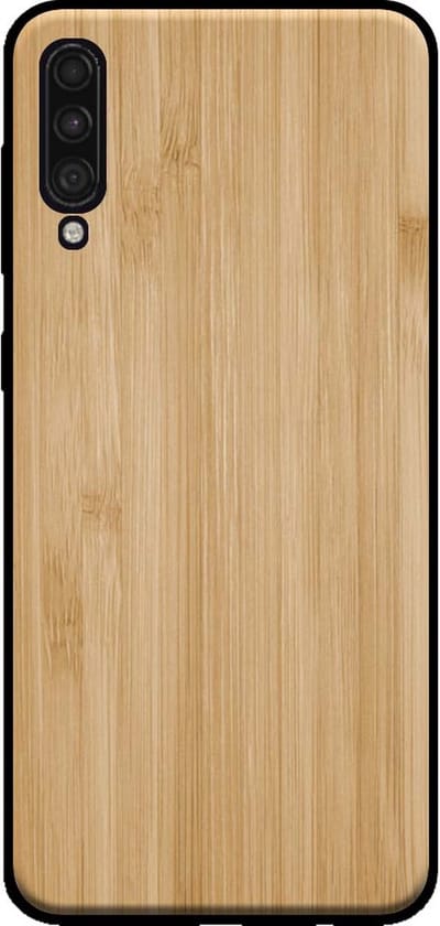 Smartphonica Telefoonhoesje voor Samsung Galaxy A30s met houten look - backcover bamboo kunsthout hoesje - Bruin geschikt voor Samsung Galaxy A30s