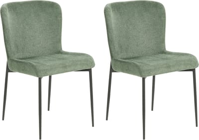 ADA - Eetkamerstoel set van 2 - Donkergroen - Polyester