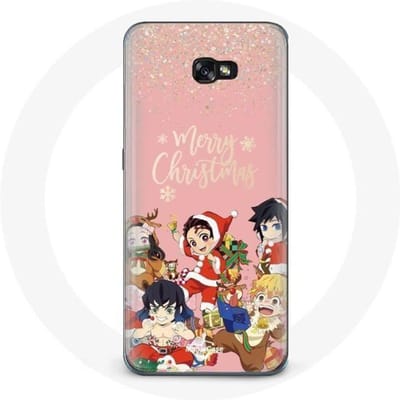 Coque pour Samsung Galaxy A3 2017 Demon slayer merry christmas affiche Anime Manga