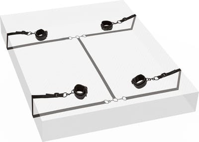CalExotics - Boundless Bed Restraint - Bondage / SM Restraints Zwart