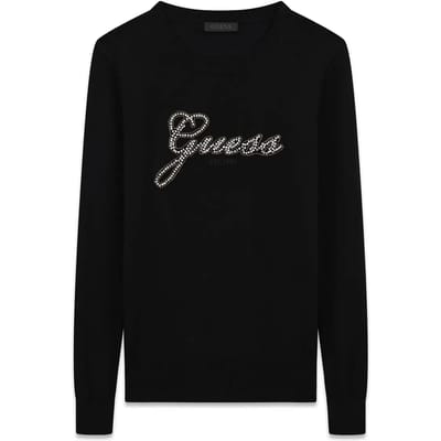 Pull Georgia met logo en ronde hals voor dames Guess