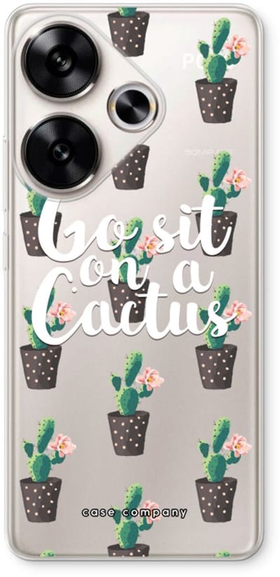Case Company® - Hoesje geschikt voor Xiaomi Poco F6 hoesje - Cactus quote - Soft Cover Telefoonhoesje - Bescherming aan alle Kanten en Schermrand