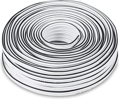 Teufel luidsprekerkabel 2.5mm² - luidsprekerkabel 2 x 2 -5 mm² 30m - wit