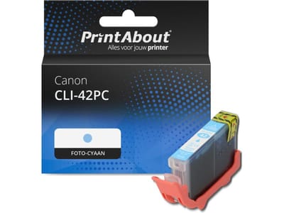 PrintAbout huismerk Inktcartridge CLI-42PC Foto-cyaan Geschikt voor Canon